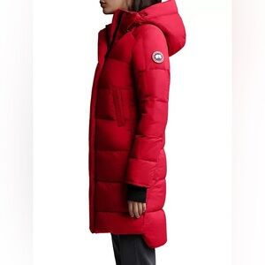 Canada Goose Alliston Packable Mid-length Down Coat Red Rouge
